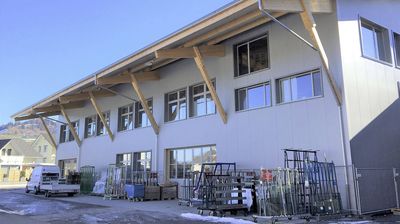 Neubau Produktions- und Lagerhalle, Schreinerei Bühlmann AG, Hasle